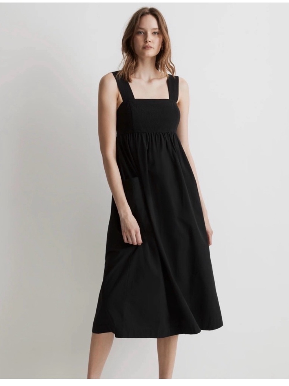 Madewell Cutout-Back Empire Midi Dress